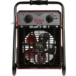 Тепловые пушки Ресанта ТЭП-3000 67/1/2 Тепловая электрическая пушка { квадратная, 220В, вентилятор/1500/3000 Вт, 6,1 кг }